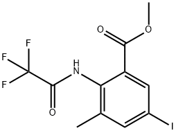 Methyl 5-iodo-3-methyl-2-[(2,2,2-trifluoroacetyl)-amino]benzenecarboxylate Struktur