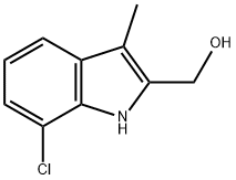 1H-indole-2-methanol, 7-chloro-3-methyl- Struktur