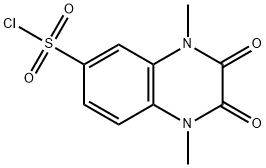 1,4-Dimethyl-2,3-dioxo-1,2,3,4-tetrahydroquinoxaline-6-sulfonyl chloride Struktur