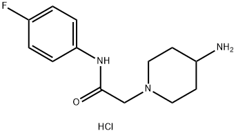 1-piperidineacetamide, 4-amino-N-(4-fluorophenyl)- Struktur