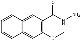 2-naphthalenecarboxylic acid, 3-methoxy-, hydrazide Struktur