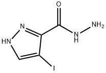 1H-pyrazole-5-carboxylic acid, 4-iodo-, hydrazide Struktur