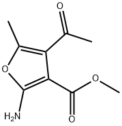 3-furancarboxylic acid, 4-acetyl-2-amino-5-methyl-, methyl Struktur