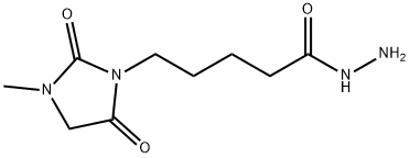 5-(3-Methyl-2,5-dioxo-1-imidazolidinyl)-pentanohydrazide Struktur