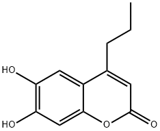 6,7-Dihydroxy-4-propyl-2H-chromen-2-one Struktur