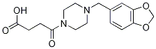 4-[4-(1,3-Benzodioxol-5-ylmethyl)piperazin-1-yl]-4-oxobutanoic acid Struktur