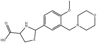 2-[4-Methoxy-3-(morpholin-4-ylmethyl)phenyl]-1,3-thiazolidine-4-carboxylic acid Struktur