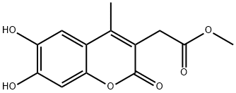 Methyl (6,7-dihydroxy-4-methyl-2-oxo-2H-chromen-3-yl)acetate Struktur