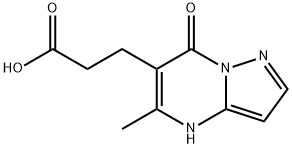 3-(5-Methyl-7-oxo-4,7-dihydropyrazolo-[1,5-a]pyrimidin-6-yl)propanoic acid Struktur