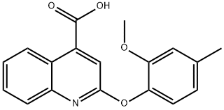 2-(2-Methoxy-4-methylphenoxy)quinoline-4-carboxylic acid Struktur