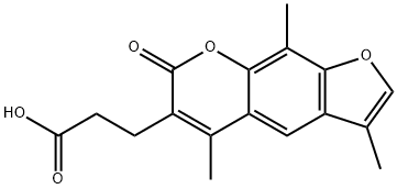 3-(3,5,9-Trimethyl-7-oxo-7H-furo[3,2-g]chromen-6-yl)propanoic acid Struktur