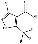 5-Chloro-3-trifluoromethyl-1H-pyrazole-4-carboxylic acid Struktur