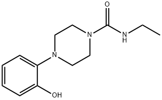 1-(2-Hydroxyphenyl)-4-ethylcarbamoyl-piperazine Struktur