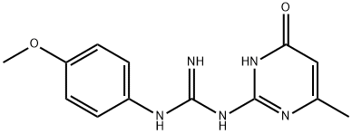 N-(4-Methoxyphenyl)-N'-(6-methyl-4-oxo-1,4-dihydropyrimidin-2-yl)guanidine Struktur