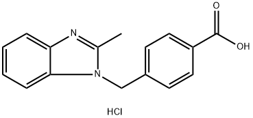 4-[(2-Methyl-1H-benzimidazol-1-yl)methyl]-benzoic acid hydrochloride Struktur