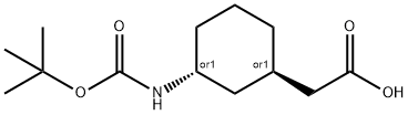 trans-{[(tert-Butoxy)carbonyl]amino}cyclohexyl]-acetic acid Struktur