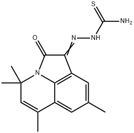 (1E)-4,4,6,8-Tetramethyl-4H-pyrrolo[3,2,1-ij]-quinoline-1,2-dione 1-thiosemicarbazone Struktur