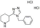 3-(4-Benzyl-4H-1,2,4-triazol-3-yl)piperidine dihydrochloride Struktur