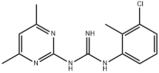 N-(3-Chloro-2-methylphenyl)-N'-(4,6-dimethylpyrimidin-2-yl)guanidine Struktur