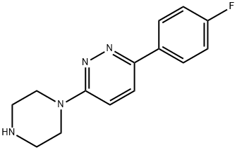 3-(4-Fluorophenyl)-6-piperazin-1-ylpyridazine Struktur