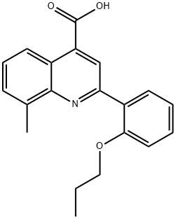 8-METHYL-2-(2-PROPOXYPHENYL)QUINOLINE-4-CARBOXYLIC ACID Struktur