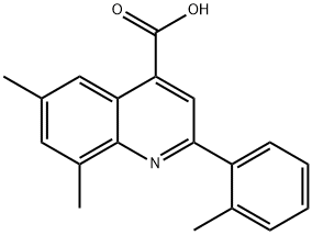 6,8-DIMETHYL-2-(2-METHYLPHENYL)QUINOLINE-4-CARBOXYLIC ACID Struktur