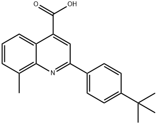 2-(4-TERT-BUTYLPHENYL)-8-METHYLQUINOLINE-4-CARBOXYLIC ACID Struktur