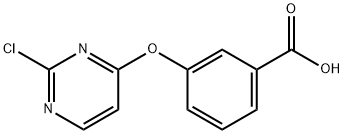 3-[(2-chloropyrimidin-4-yl)oxy]benzoic acid Struktur