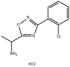 1-[3-(2-Chloro-phenyl)-[1,2,4]oxadiazol-5-yl]-ethylamine hydrochloride Struktur