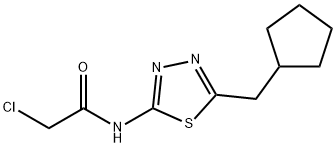 2-Chloro-N-[5-(cyclopentylmethyl)-1,3,4-thiadiazol-2-yl]acetamide Struktur