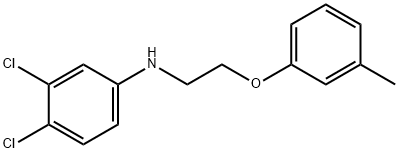 3,4-Dichloro-N-[2-(3-methylphenoxy)ethyl]aniline Struktur