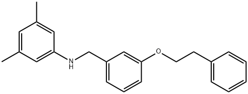 3,5-Dimethyl-N-[3-(phenethyloxy)benzyl]aniline Struktur