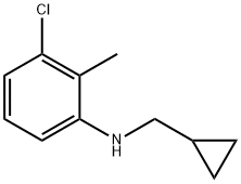 3-Chloro-N-(cyclopropylmethyl)-2-methylaniline Struktur