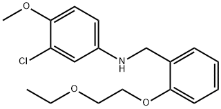 3-Chloro-N-[2-(2-ethoxyethoxy)benzyl]-4-methoxyaniline Struktur