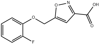 5-[(2-Fluorophenoxy)methyl]isoxazole-3-carboxylic acid Struktur