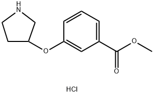 Methyl 3-(3-pyrrolidinyloxy)benzoate hydrochloride Struktur