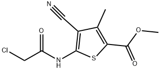 Methyl 5-[(chloroacetyl)amino]-4-cyano-3-methylthiophene-2-carboxylate Struktur