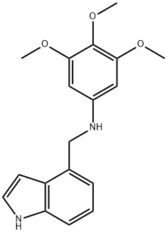 N-(1H-Indol-4-ylmethyl)-N-(3,4,5-trimethoxyphenyl)amine Struktur