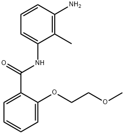 N-(3-Amino-2-methylphenyl)-2-(2-methoxyethoxy)-benzamide Struktur