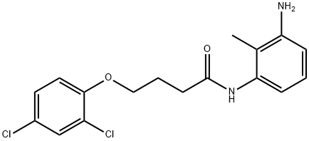 N-(3-Amino-2-methylphenyl)-4-(2,4-dichlorophenoxy)butanamide Struktur