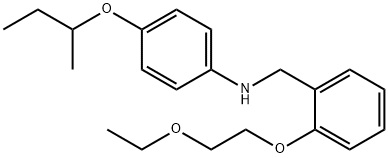 N-[4-(sec-Butoxy)phenyl]-N-[2-(2-ethoxyethoxy)-benzyl]amine Struktur