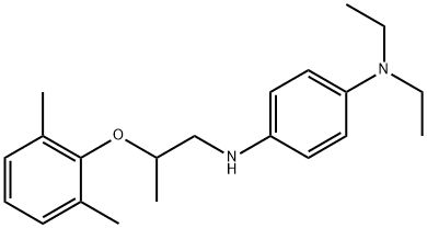 N1-[2-(2,6-dimethylphenoxy)propyl]-N4,N4-diethyl-1,4-benzenediamine Struktur