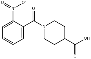 1-(2-nitrobenzoyl)piperidine-4-carboxylic acid Struktur