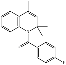 1-(4-fluorobenzoyl)-2,2,4-trimethyl-1,2-dihydroquinoline Struktur