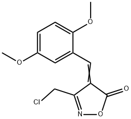 (4E)-3-(chloromethyl)-4-(2,5-dimethoxybenzylidene)isoxazol-5(4H)-one Struktur