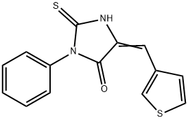 (5E)-2-mercapto-3-phenyl-5-(3-thienylmethylene)-3,5-dihydro-4H-imidazol-4-one Struktur