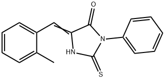 (5E)-2-mercapto-5-(2-methylbenzylidene)-3-phenyl-3,5-dihydro-4H-imidazol-4-one Struktur