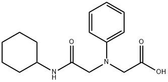 [[2-(cyclohexylamino)-2-oxoethyl](phenyl)amino]acetic acid Struktur