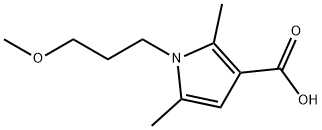 1-(3-methoxypropyl)-2,5-dimethyl-1H-pyrrole-3-carboxylic acid Struktur