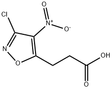 3-(3-chloro-4-nitroisoxazol-5-yl)propanoic acid Struktur